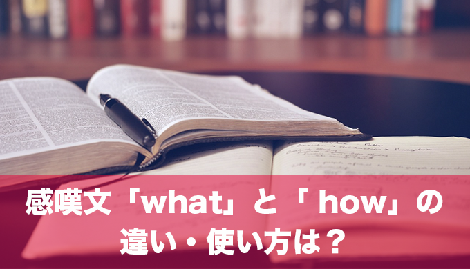 英語の感嘆文「what」と「 how」の違い・使い方は？初心者に向けて例文でやさしく解説！